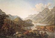 Gabriel Lory Pere Gone out of THE Aar of the Lake of Brienz Spain oil painting artist